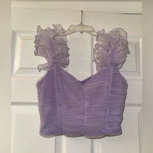 Zara Fancy Lavender Cropped Top!